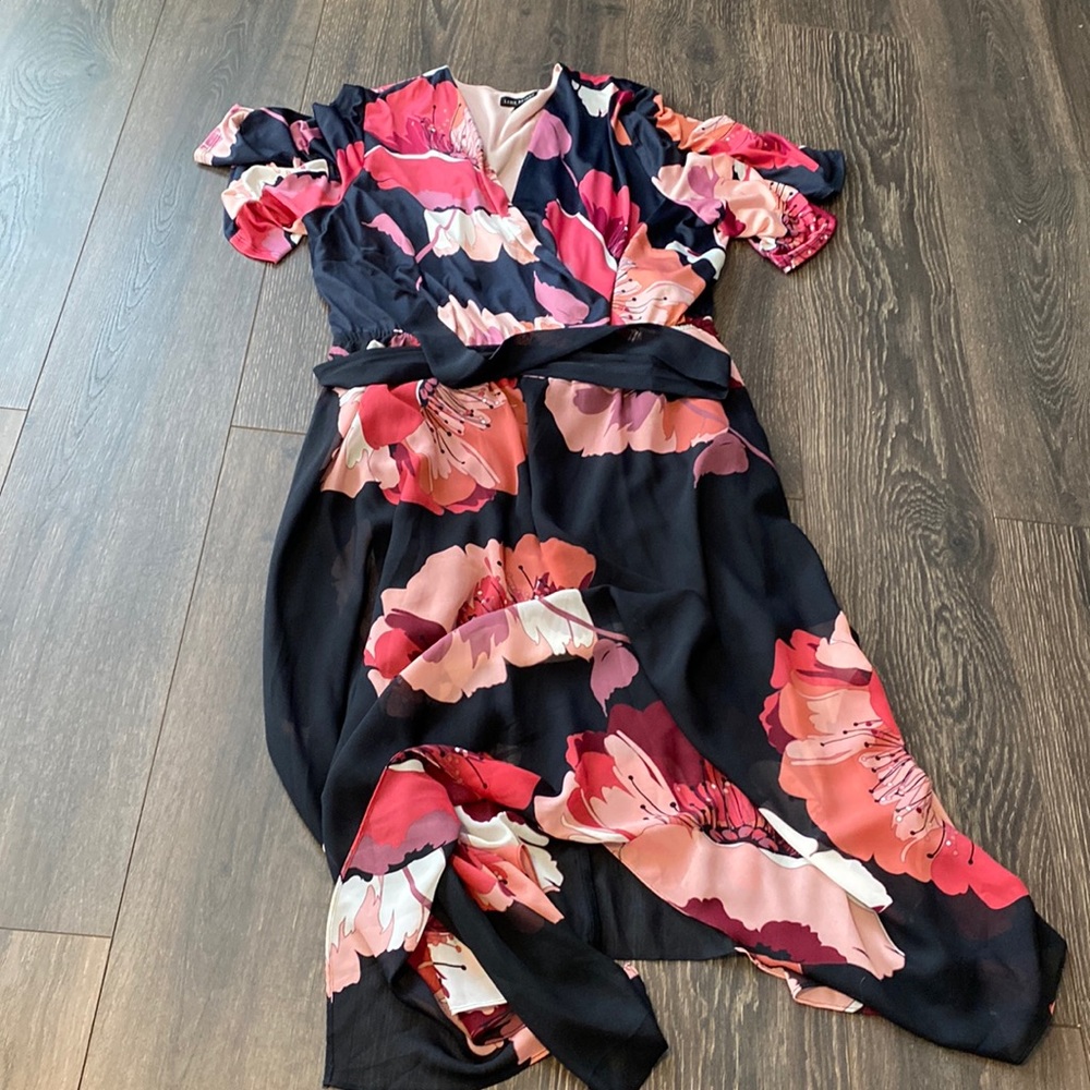 COPY - Beautiful Navy Blue Floral Dress size 18 Lane Bryant